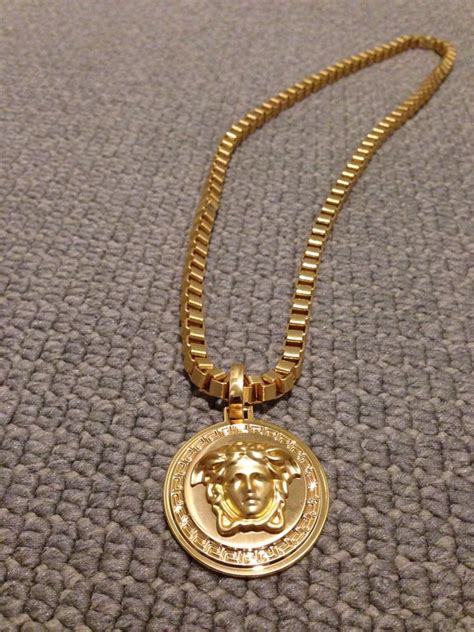 versace greca medusa pendant|Versace small medusa head necklace.